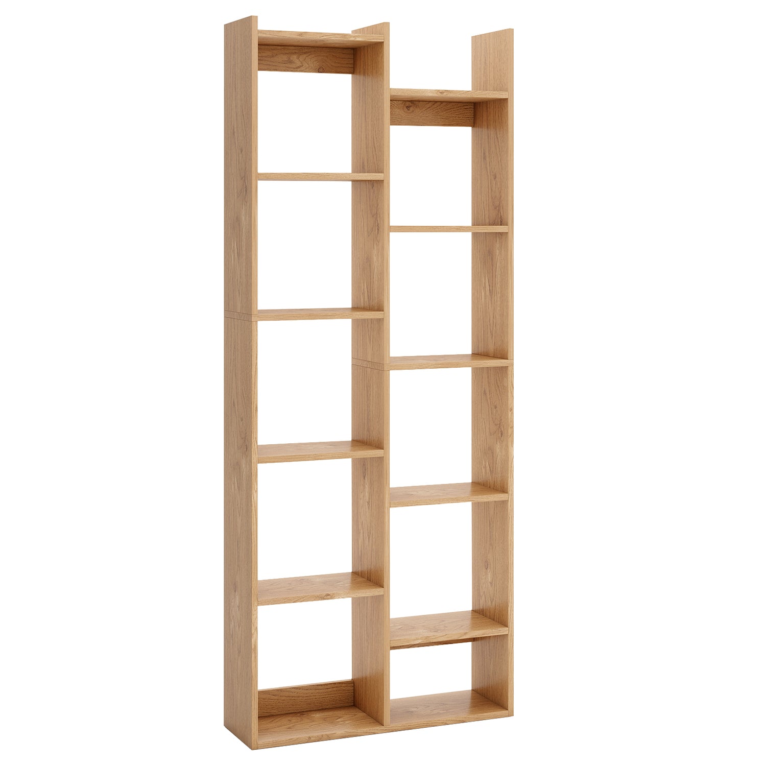 11-Tier Modern Book Organizer Bookcase with Anti-Tipping Kits