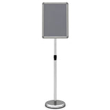11 x 17 Inch Height Adjustable Sign Holder Stand with Snap-Open Frame