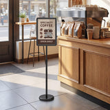 11 x 17 Inch Height Adjustable Sign Holder Stand with Snap-Open Frame