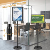 11 x 17 Inch Height Adjustable Sign Holder Stand with Snap-Open Frame