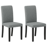 Dining Chair Set of 2 Mid-Century Modern Chairs with Rubber Wood Legs-Gray