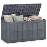 Outdoor Deck Box with Lid and Handles for Garden Tools