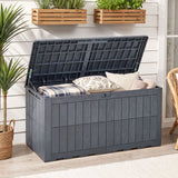 Outdoor Deck Box with Lid and Handles for Garden Tools