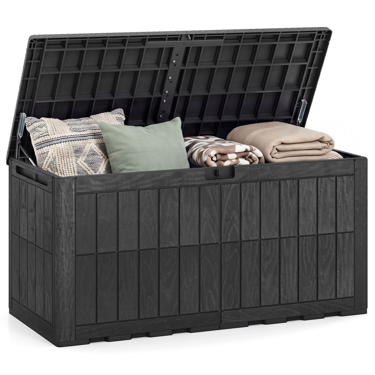 Outdoor Deck Box with Lid and Handles for Garden Tools