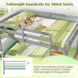 Full Over Full Bunk Bed Low-to-ground Bunk Bed