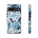 BLUE WHITE FLOWERS | Tough Phone Case