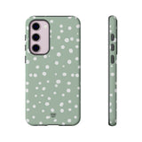 PASTEL GREEN DOTS | Tough Phone Case