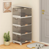 3/4/5/6-Cube Stackable Storage Bins with Detachable Wheels