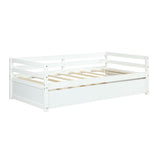 Twin Size Wooden Slat Trundle Platform