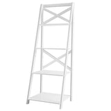 2 Pieces 4-Tier Wood Display Storage Bookshelf Set-White