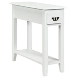 End Table Bedside Sofa End Table Narrow Nightstand with Wooden Legs