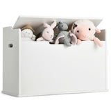 Kids Toy Wooden Flip-top Storage Box Chest Bench with Cushion Hinge