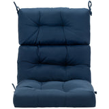 22 x 44 Inch Tufted Outdoor Patio Chair Seating Pad