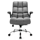 Adjustable Swivel Office Chair with High Back and Flip-up Arm for Home and Office