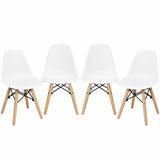 4 PCS Children Chair Set Medieval Style Dining Chairs with Wood Legs
