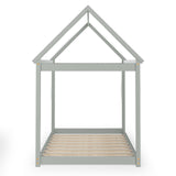 Stable Kids Platform Floor Bed with Roof ang Heavy-Duty Slats