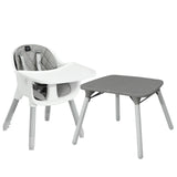 4-in-1 Baby Convertible Toddler Table Chair Set with PU Cushion
