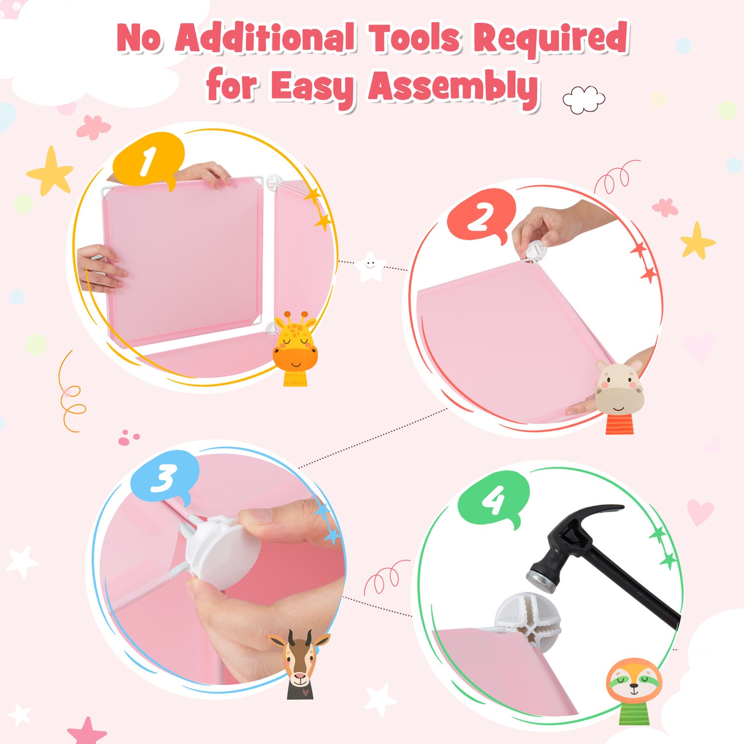 12 Cube Kids Wardrobe Closet with Hanging Section and Doors