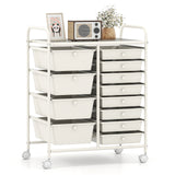 12-Drawer Utility Rolling Cart with Drawers Multi-Use Storage