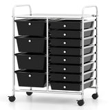 12-Drawer Utility Rolling Cart with Drawers Multi-Use Storage