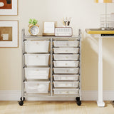 12-Drawer Utility Rolling Cart with Drawers Multi-Use Storage