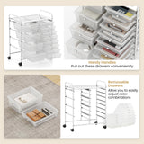 12-Drawer Utility Rolling Cart with Drawers Multi-Use Storage