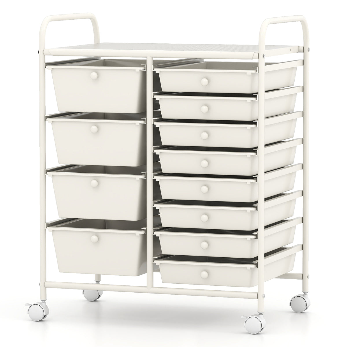 12-Drawer Utility Rolling Cart with Drawers Multi-Use Storage