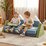 12 Pieces Snow Mountain Theme Toddler Foam Building Fort