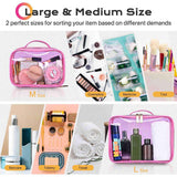 Byootique Clear Makeup Bags Travel Toiletry Pouch 2ct/pk