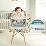 6-in-1 Convertible Baby High Chair with Adjustable Removable Tray