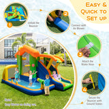 8-in-1 Jumping Castle with Slide and 480W Blower