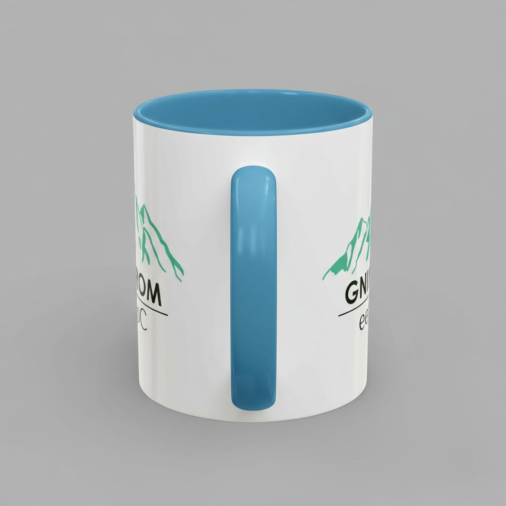 Mountain Adventure Accent Coffee Mug - Unique Gift for Hikers, Nature Lovers, & Coffee Enthusiasts