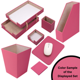 MOOG Leather Desk Set – 7-Piece Organizer-Black