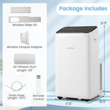 14000 BTU Inverter Portable Air Conditioner 3 in 1 Wifi Enabled AC Unit-White