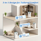 14000 BTU Smart Portable AC with APP Voice Control 47 dB for Rooms 750 Sq.Ft