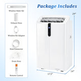 14000 BTU Smart Portable AC with APP Voice Control 47 dB for Rooms 750 Sq.Ft