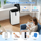 14000 BTU Smart Portable AC with APP Voice Control 47 dB for Rooms 750 Sq.Ft