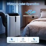 14000 BTU Smart Portable AC with APP Voice Control 47 dB for Rooms 750 Sq.Ft