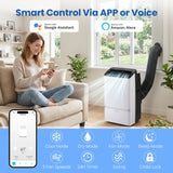 14000 BTU WiFi Enabled Portable Air Conditioner with Dehumidifier and 24H Timer-Black