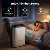 14000 BTU WiFi Enabled Portable Air Conditioner with Dehumidifier and 24H Timer-Black