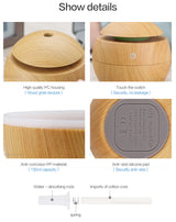 USB Ultrasonic Aroma Diffuser & Humidifier with 7-Color LED Light