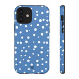 DUSTY BLUE DOTS | Tough Phone Case