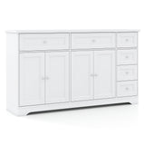Buffet Sideboard 59" Modern Coffee Bar Station Console Table-White