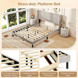 Queen Size Velvet Bed Frame with Vertical Channel Tufted Wingback Headboard-White