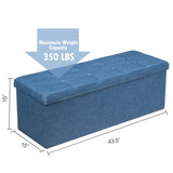 Fabric Folding Storage with Divider Bed End Bench