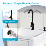 Utility Sink Laundry Tub with Rotating Faucet and Adjustable Legs