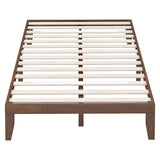 14 Inch Full Size Wood Platform Bed Frame with Wood Slat Support