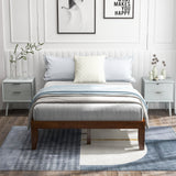 14 Inch Full Size Wood Platform Bed Frame with Wood Slat Support