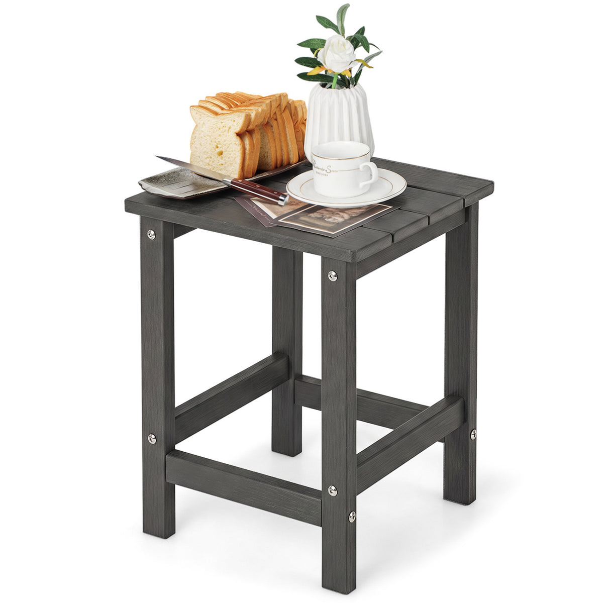 Square Weather-Resistant Adirondack Side Table