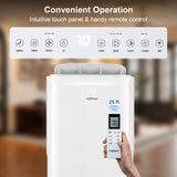 15000 BTU Inverter Portable Air Conditioner Smart Wifi Enabled Cooling and Heating Unit-White